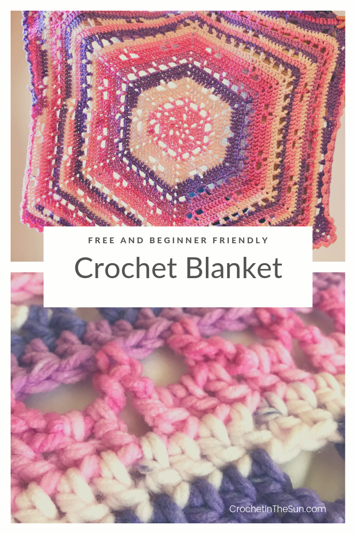 Looking for a project bursting with color? You're in the right place! This Caron Chunky Cakes crochet blanket mixes bright colors with a beautiful pattern. Are you a beginner? Fear not, this is a great project to learn on! #crochet #crochetinthesun #mijocrochet #yarnspirations