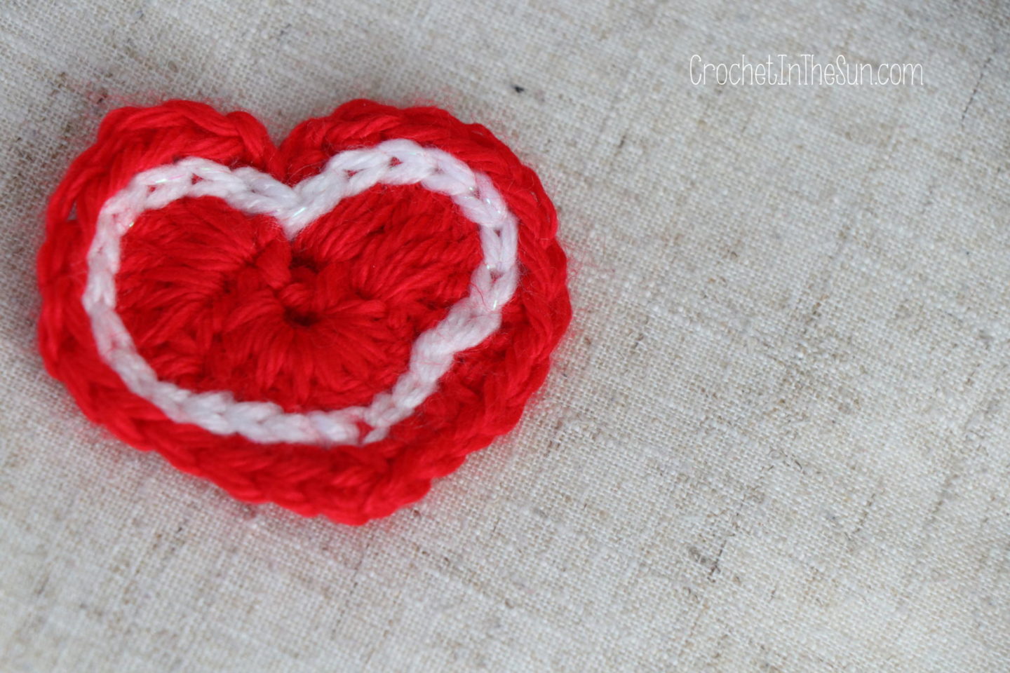 How to crochet a heart with surface slip stitch