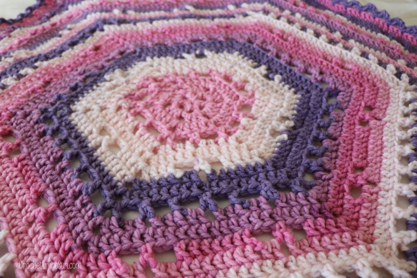 Crochet In the Sun tries the Cloudberry blanket