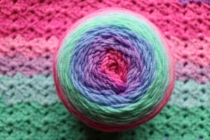 Lion Brand Mandala Sparkle with blanket