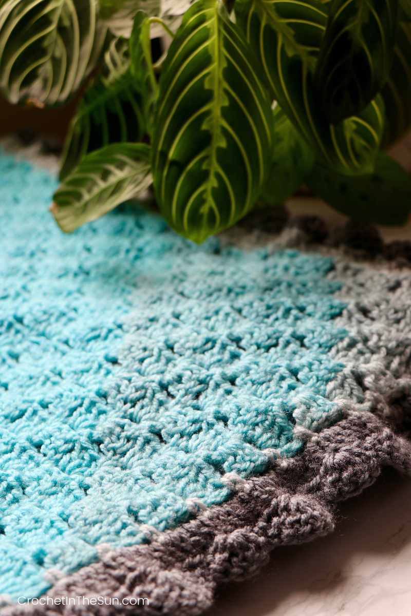 Free corner to corner crochet blanket border pattern