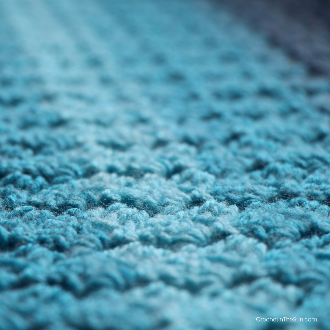 Close up of the beautiful stitches of Corner to Corner crochet. #crochet #c2c #crochetinthesun