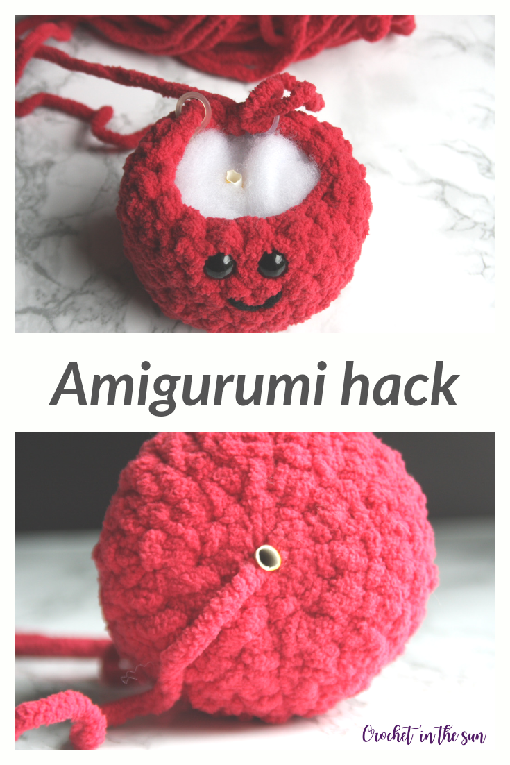 Don't miss this crochet amigurumi hack - create a STRAW TUNNEL! This tip will help you send the needle through the stuffing and out the other side. #amigurumi #crochet #howtocrochet #crochetforbeginners