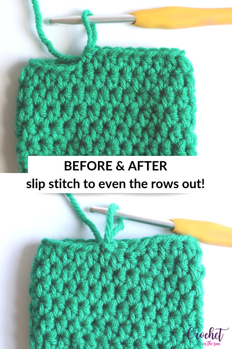 30 minute Cup Cozy- Easy and quick free crochet pattern - This is what it will look like after your last row, BEFORE and AFTER you slip stitch to even the rows out. See the blog for full directions #crochet #crochettutorial #crochetinthesun