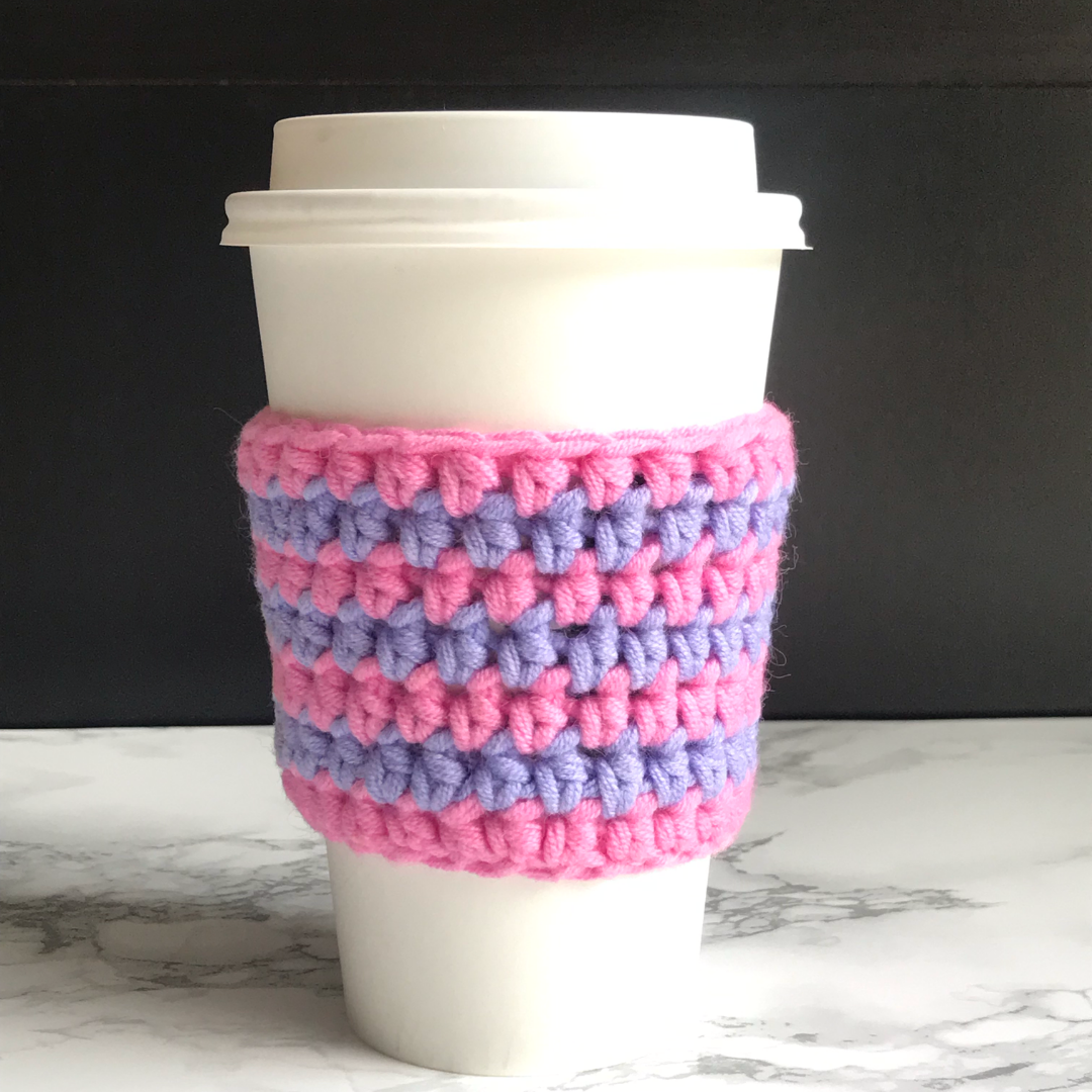 Simple Crochet Cup Cozy with Bottom - The Rainer Cozy - Pretty