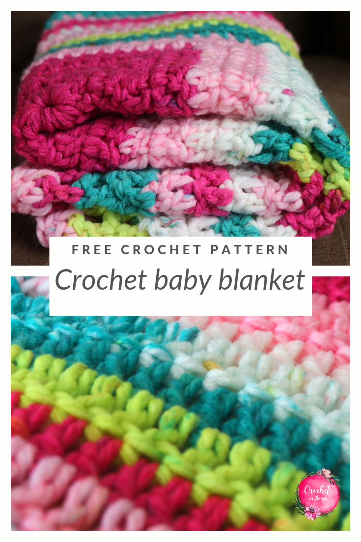 Quick and easy crochet baby blanket pattern that is free, beginner ...