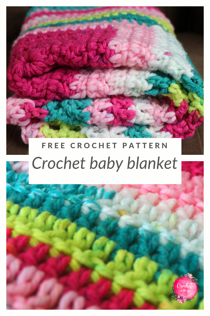 Quick and easy crochet baby blanket pattern that is free beginner