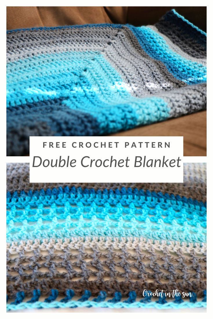 Learn how to crochet with this free double crochet blanket pattern! This is easy to follow, perfect for beginners. And this blanket is made with only double crochet stitches! #howtocrochet #crochet #crochetforbeginners #crochetblankets