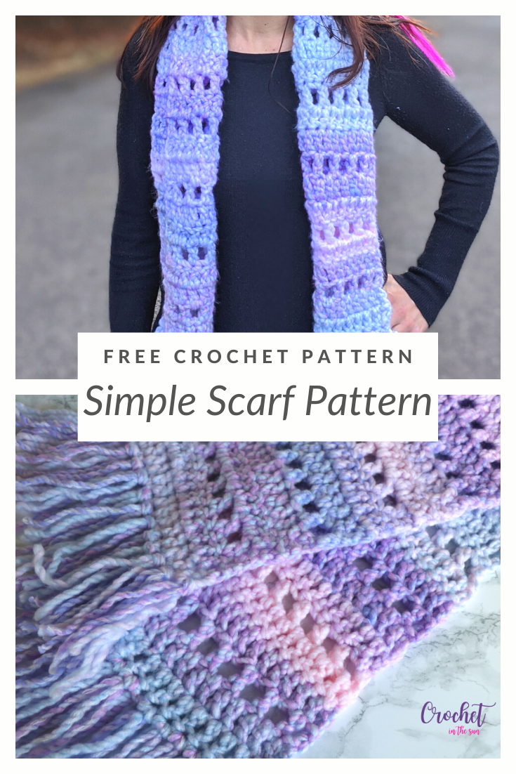 Winter crochet project, Easy crochet scarf pattern - Free crochet pattern!