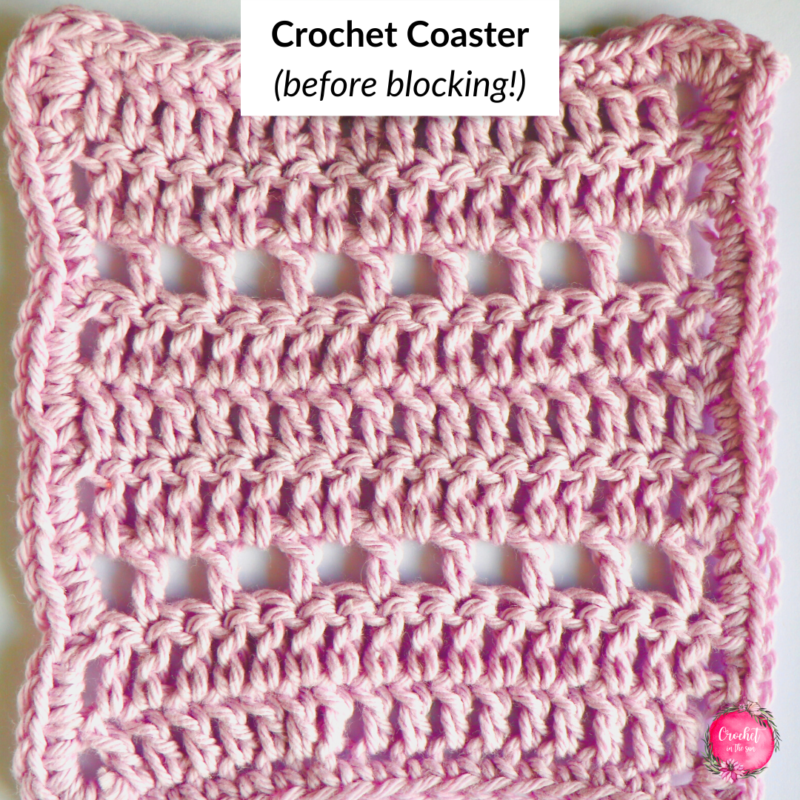 Free 30 minute crochet coaster pattern. Photo tutorial for beginners