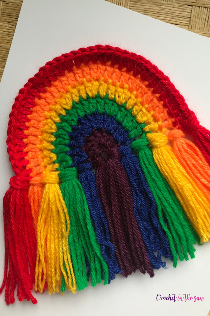 How to crochet a rainbow. FREE rainbow crochet pattern. This easy crochet project is quick and beginner friendly. Includes a step by step photo tutorial. Crochet ideas full of color!