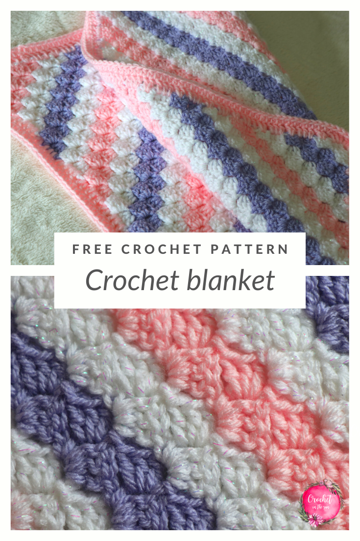 FREE crochet pattern & C2C chart for a corner to corner striped blanket. This blanket is beginner friendly and full of beautiful colors! C2C crochet ideas. #crochetblanket