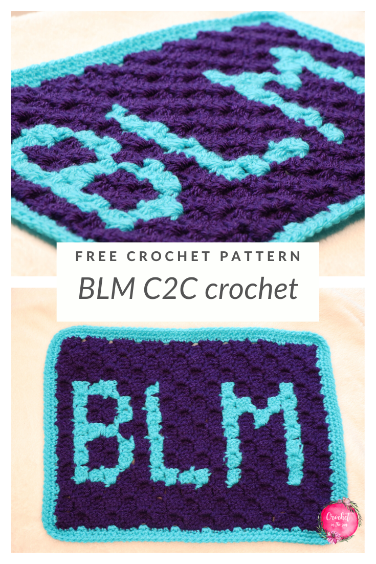 Black Lives Matter corner to corner crochet pattern. This BLM c2c pattern includes a step by step photo tutorial, so the pattern is beginner friendly and easy to follow. Show your support of the BLM movement and proudly display one of these in your window (or wherever you choose!) Crafts for Black History month.
