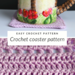 FREE coaster crochet pattern. This easy crochet project is quick and beginner friendly. Includes a step by step photo tutorial.
