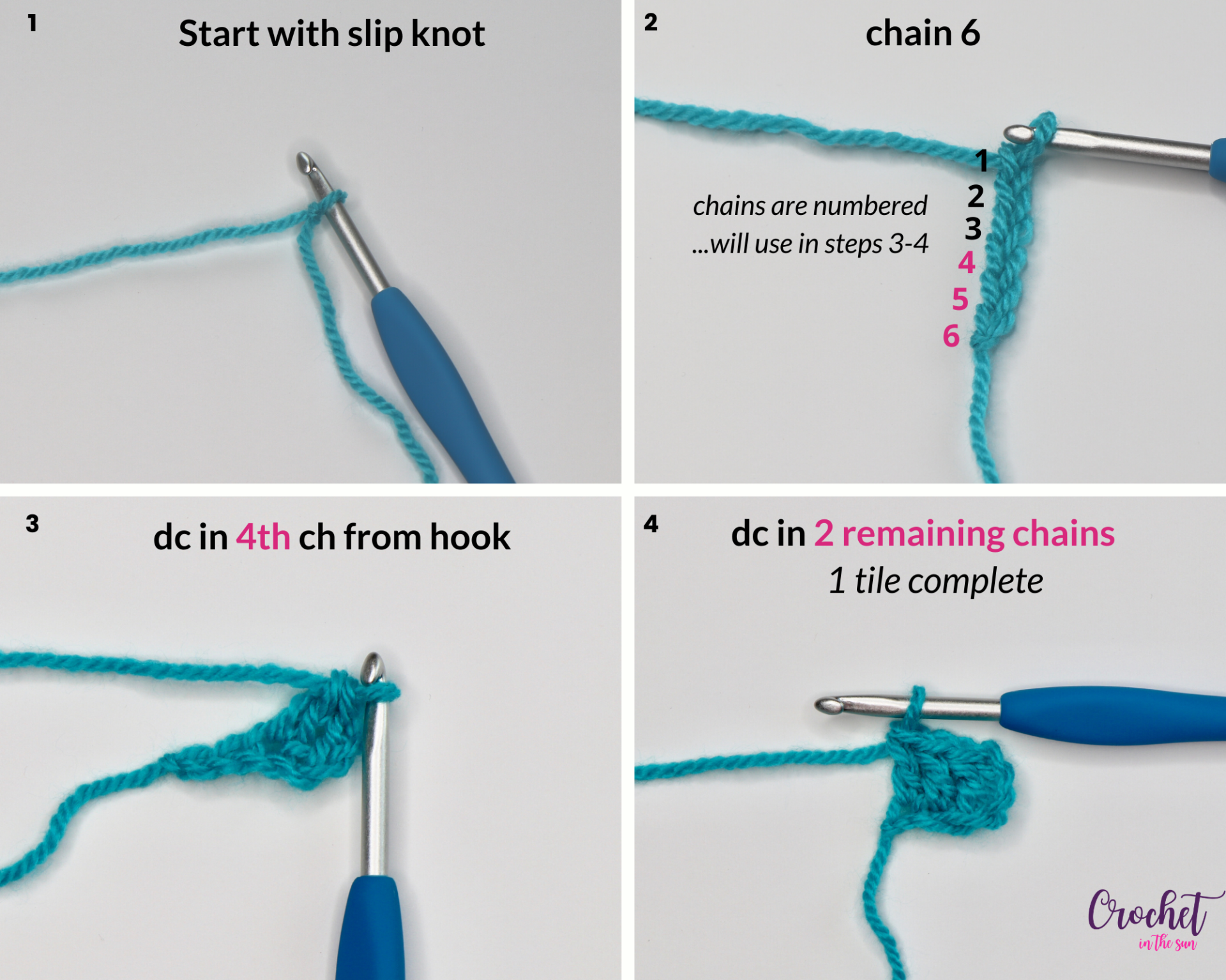 Learn how to corner to corner crochet (photo 1 of 5). This provides a clear, step-by-step photo tutorial for the c2c stitch (corner to corner stitch). This stitch is easy to learn and is beginner friendly. Learn how to crochet! There are so many c2c project ideas you will be able to complete!