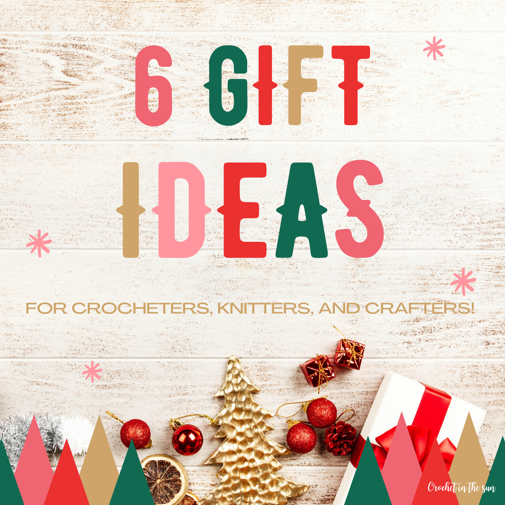 Christmas gift ideas if she's a crafter or crocheter. 6 great ideas!