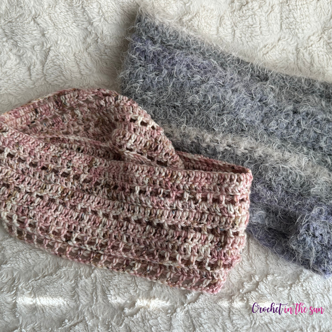 Caron Latte Scarf – Fuzzy Striped Scarf Easy Crochet Pattern