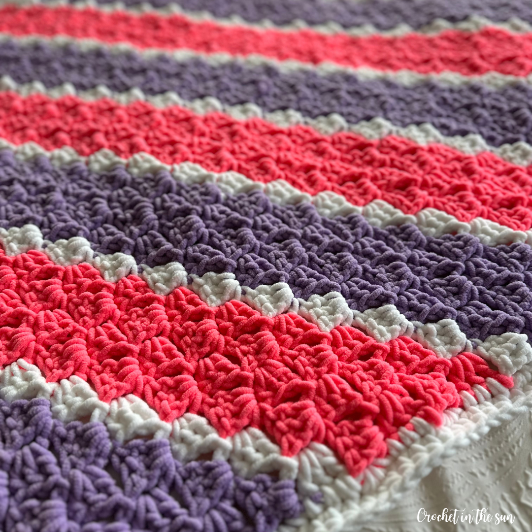 Corner to Corner blanket pattern - Sugar Plum snuggles. Easy crochet pattern.