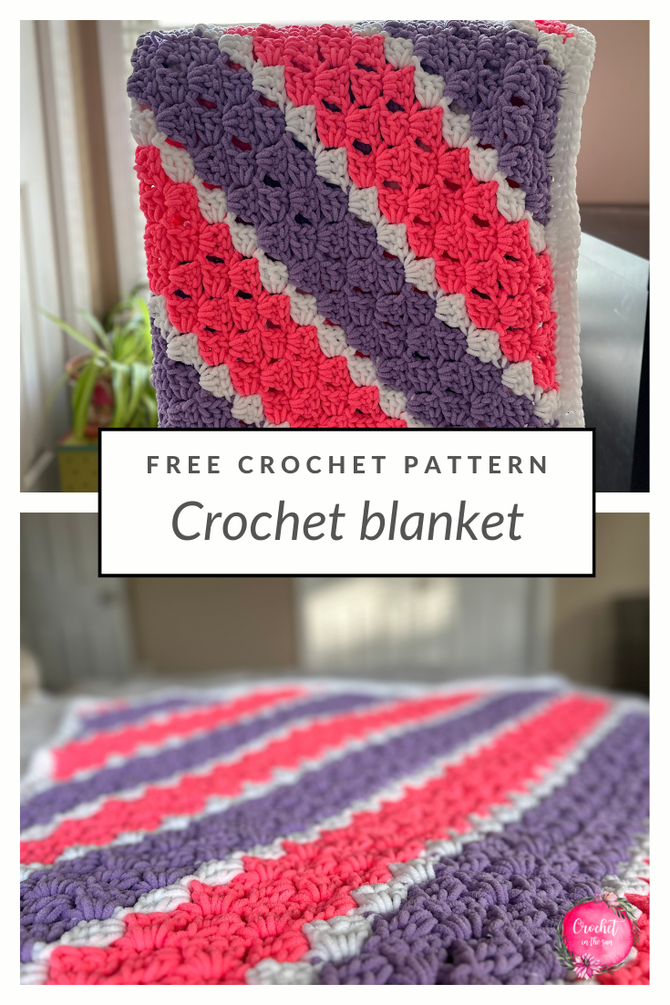 Corner to Corner blanket pattern. Free and easy crochet pattern. Beginner friendly