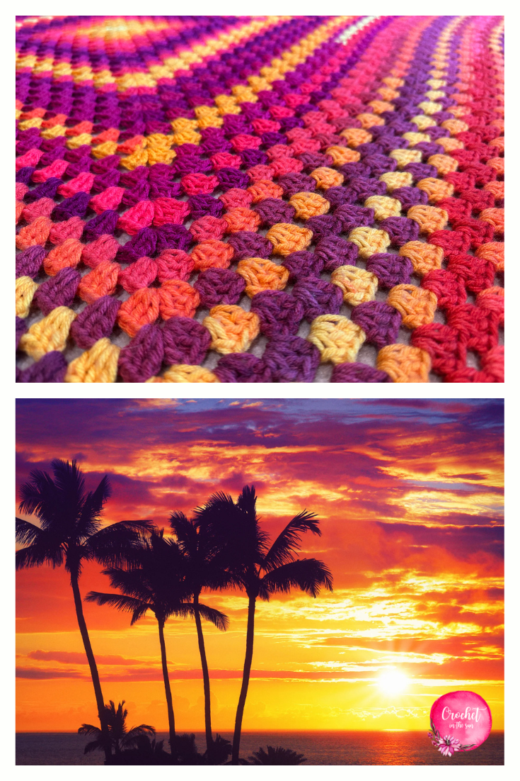 Vibrant granny square crochet blanket pattern, highlighting easy stitches and self-striping yarn. Ideal pattern for new crocheters and cozy home projects.