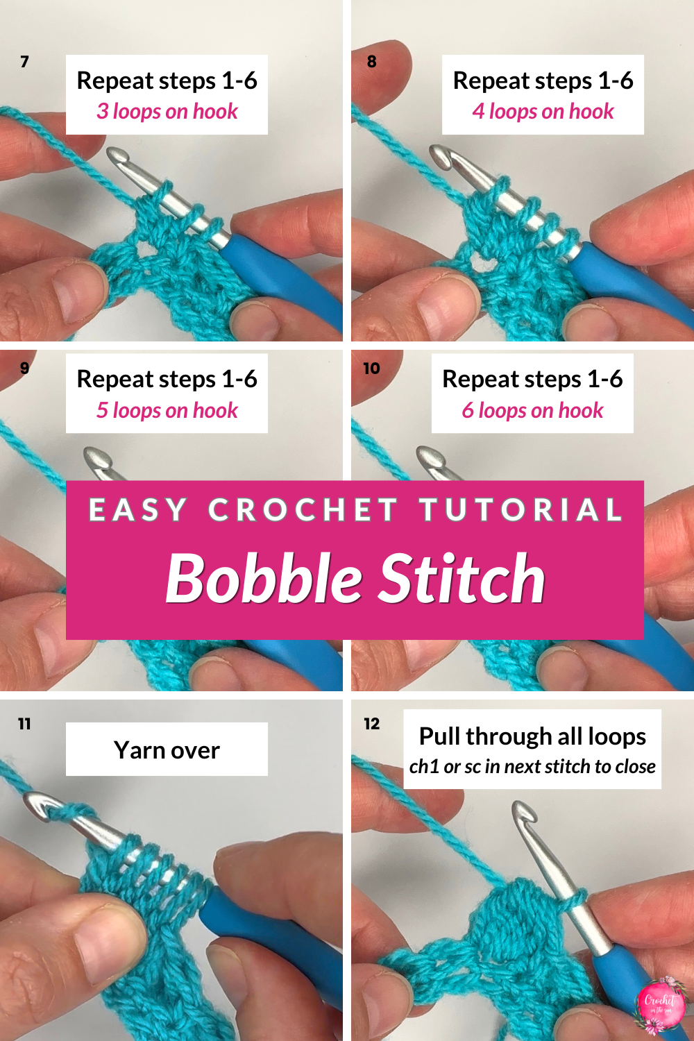 Learn the Crochet Bobble Stitch with this Photo Tutorial and written tutorial. This beginner friendly tutorial shows you everything you need to know to learn this great stitch! Lets go!