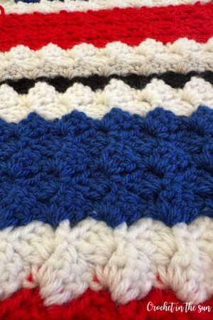 Free C2C crochet blanket pattern for the Team USA at the World Cup! This includes a photo tutorial and written pattern along with a color chart and color table. Pattern is very beginner friendly and easy to follow.