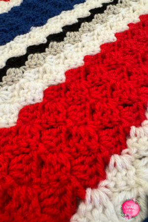 Free C2C crochet blanket pattern for the Team USA at the World Cup! This includes a photo tutorial and written pattern along with a color chart and color table. Pattern is very beginner friendly and easy to follow.